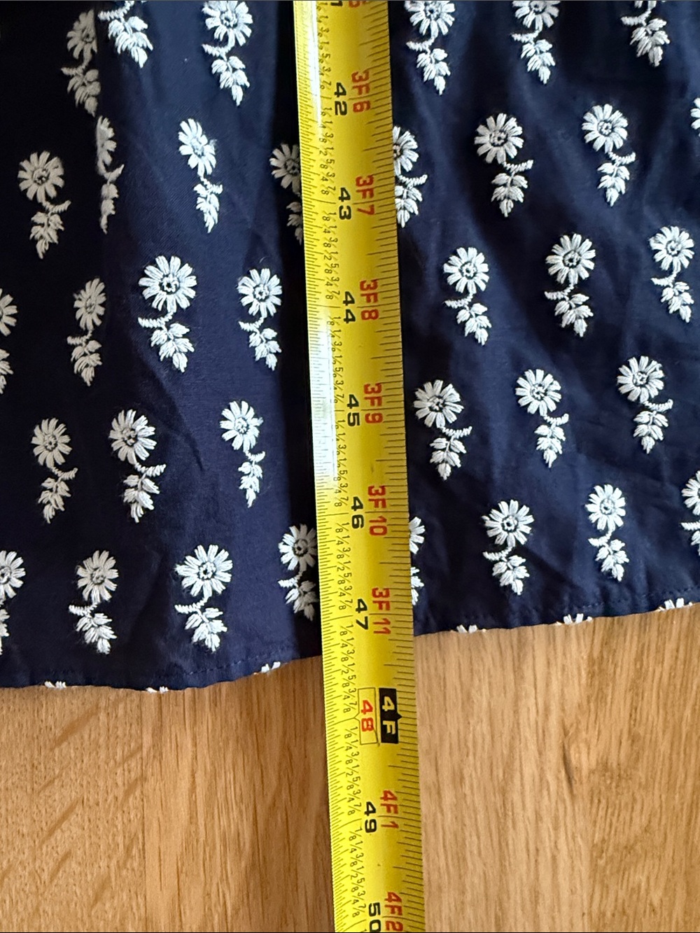 J. Crew Navy Blue Embroidered Tiered Floral Midi Dress - Picture 13 of 13